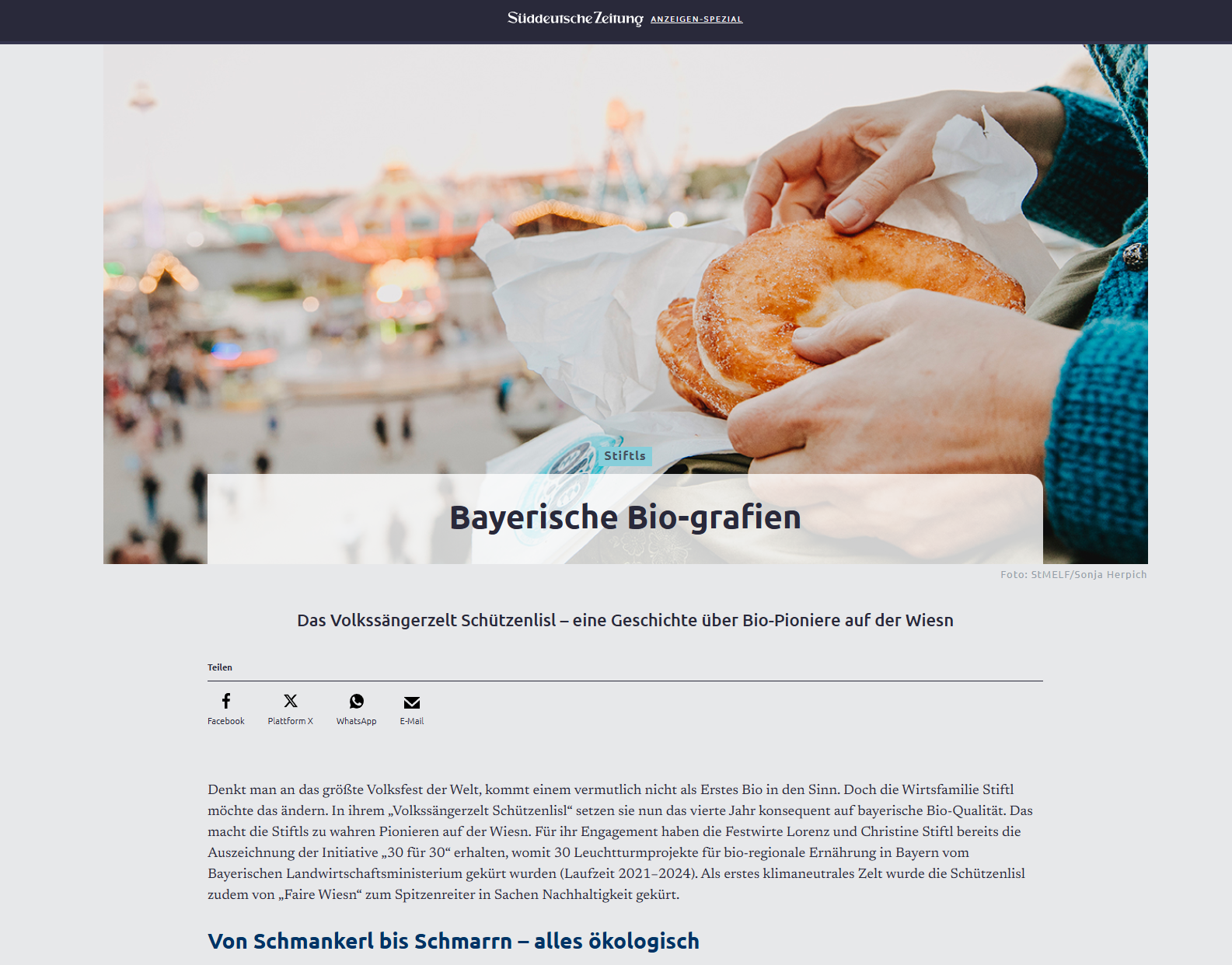 Advertorial Süddeutsche Zeitung